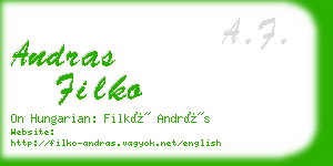 andras filko business card